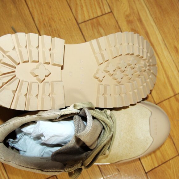 BNWT AW24 MARNI LEATHER SUEDE ANKLE COMBAT BOOTS 43 - Picture 7 of 16